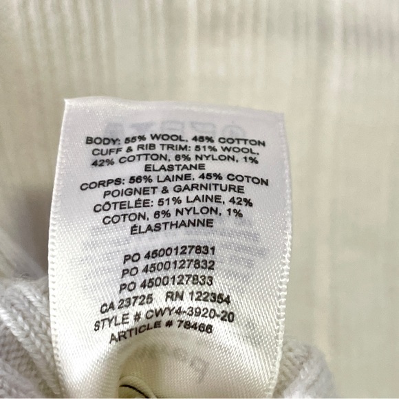 Wilfred Plunge Front Merino Wool Cardigan in White - Picture 7 of 7